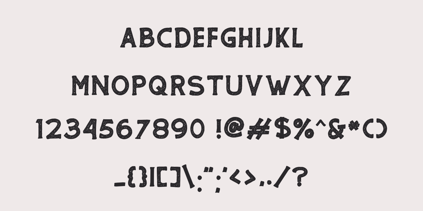 The Grenhil Rough Font preview